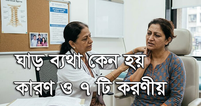 ঘাড় ব্যথা কেন হয়, কারণ ও ৭ টি করণীয়