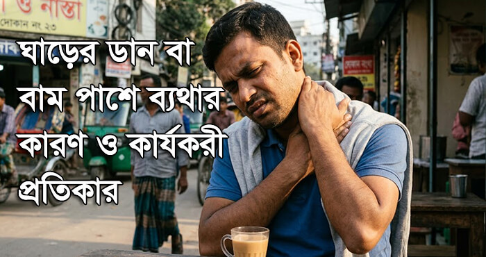 ঘাড়ের ডান বা বাম পাশে ব্যথার কারণ ও কার্যকরী প্রতিকার