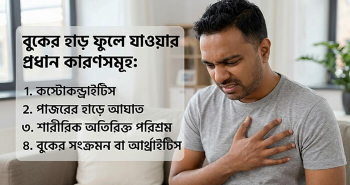বুকের হাড় ফুলে যাওয়ার কারণ, চিকিৎসা ও করণীয়