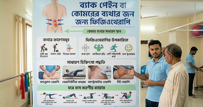 ব্যাক পেইন বা কোমরের ব্যথার জন্য ফিজিওথেরাপি